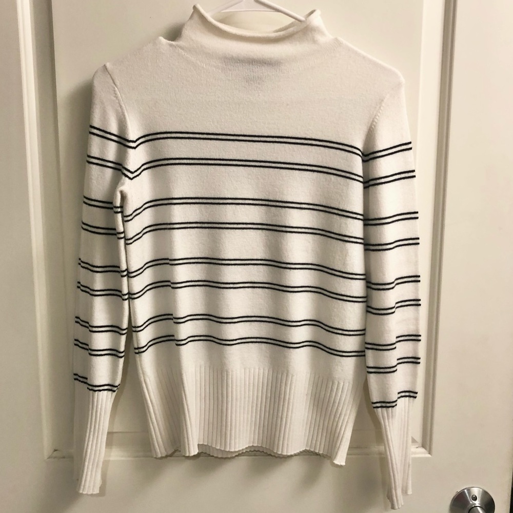 French Connection Striped Turtleneck Sweater